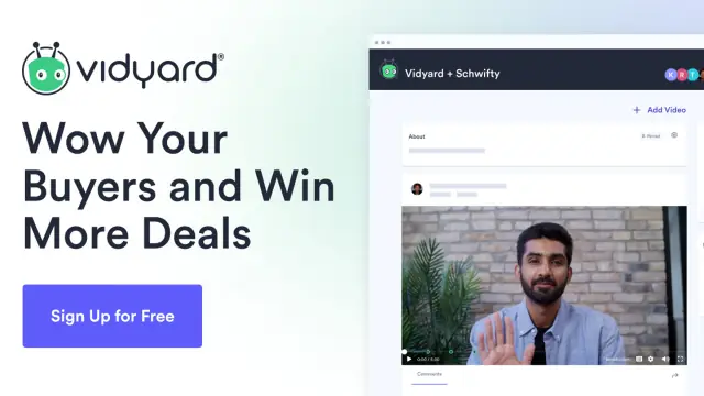 Vidyard 인터페이스 미리보기