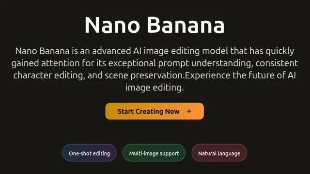 Предпросмотр интерфейса Nano Banana