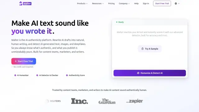 Walter Writes AI interface preview