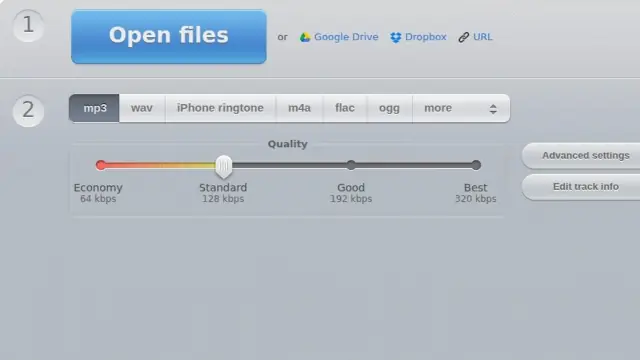 Audio Converter Online interface preview