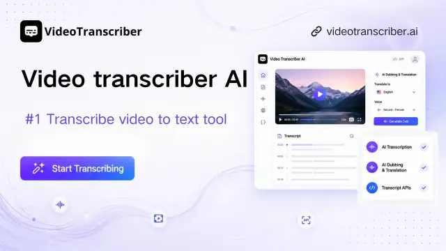Video Transcriber interface preview