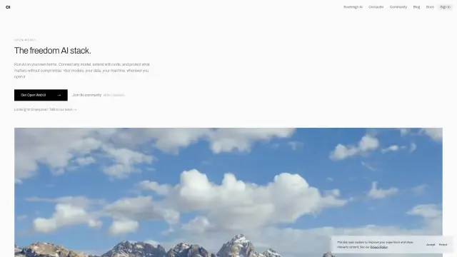 Vista previa de la interfaz de Open WebUI