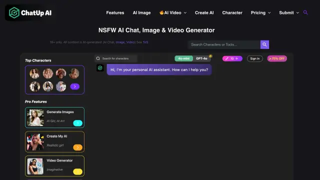 ChatUp AI interface preview