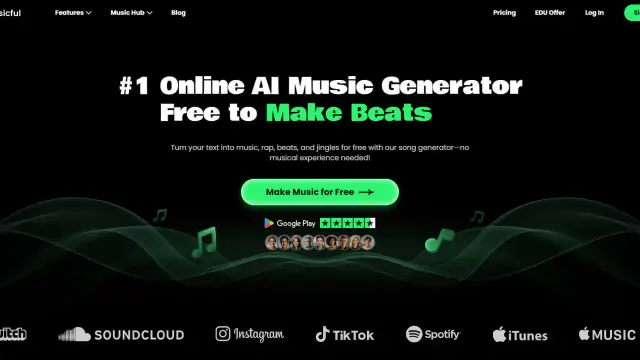 Musicful interface preview