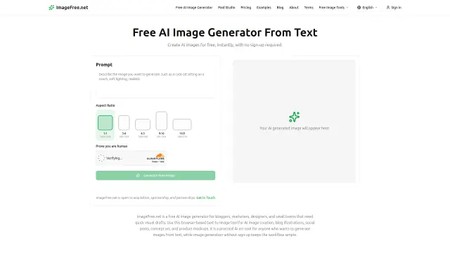 ImageFree.net interface preview