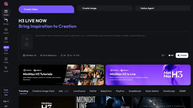 Hailuo AI interface preview