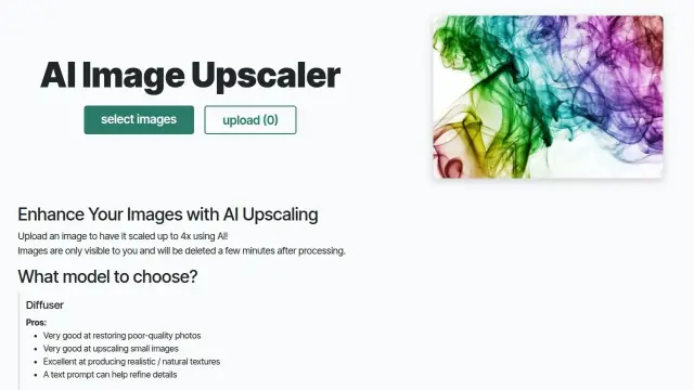 Free AI Image Upscaler interface preview
